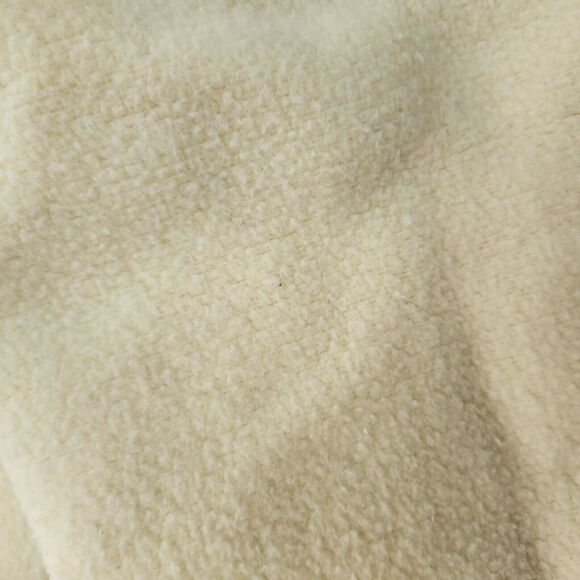 Vintage Baby Blanket Yellow Thermal Felt Fleece Satin Lining Classic Nursery - Picture 4 of 11